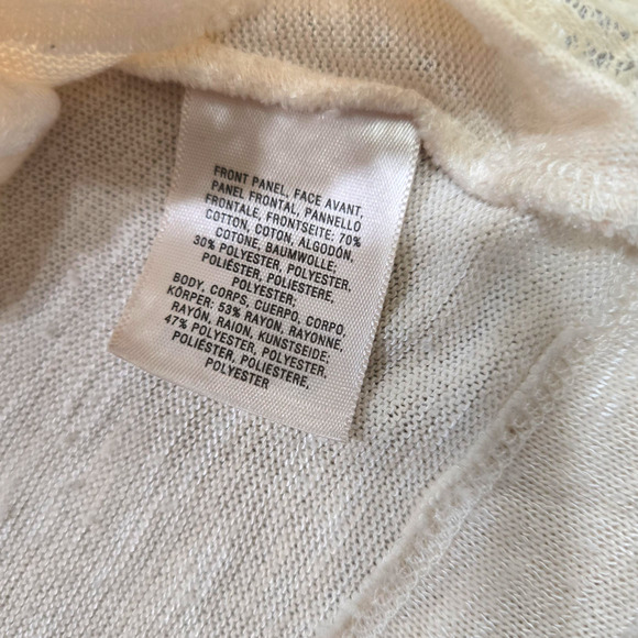 Akemi + Kin Ivory Lace Fringe Halter Tank Top Boho Anthropologie Size XS Petite - Picture 8 of 11